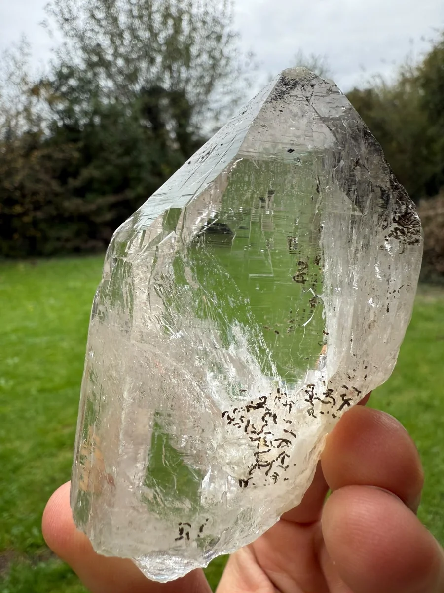 Bergkristall mit Chlorit und Anatas - Bild 3