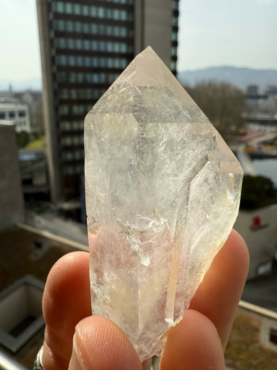 2 Bergkristalle (klar und Limonit) - Bild 5