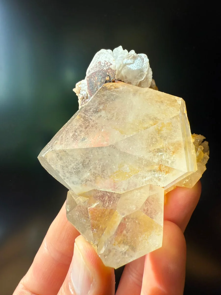 Limonite crystal with calcite - Image 5